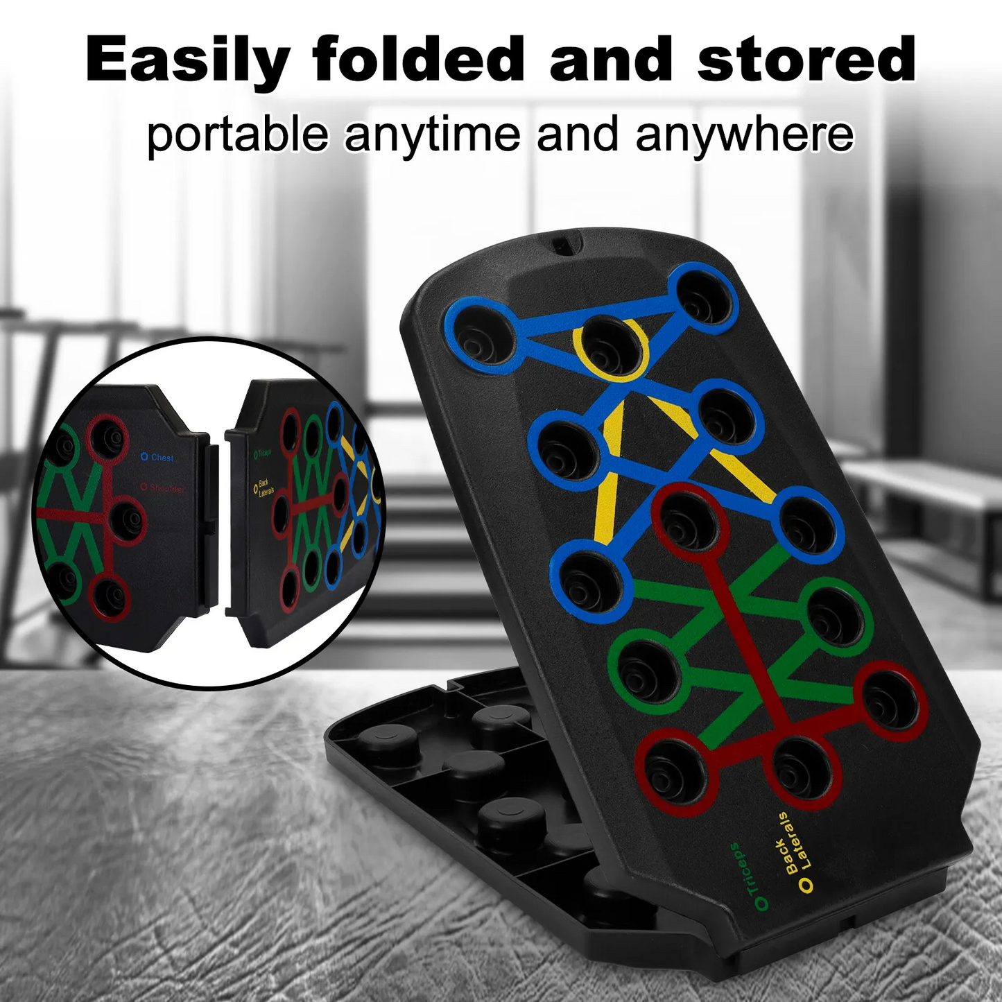 28 in 1 Push Up Rack Board System Fitness Workout Train Home Gym Exercise Stands